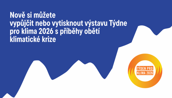 Využijte možnosti si vypůjčit nebo vytisknout výstavu s příběhy obětí klimatické krize